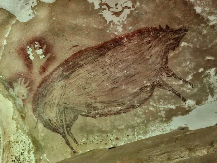 tedonge-south-sulawesi-prehistory Leang Tedongnge is a prehistoric site located in the Maros-Pangkep karst region of South Sulawesi, Indonesia. The site became internationally famous for the discovery of a 49,000-year-old cave painting depicting the animal Babi rusa.